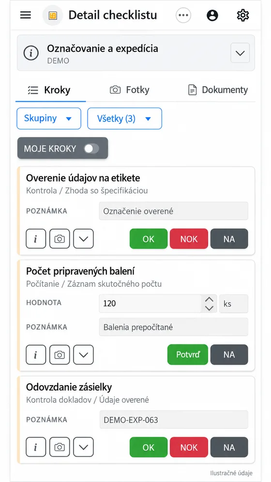Kontrola správnosti označenia výrobku v mobilnej aplikácii
